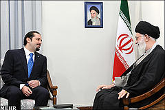 Libanons Saad Hariri mit Irans Khamenei