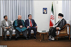 Ahmadinejad, Karzai, Rahman, Khamenei
