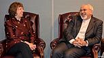 Catherine Ashton und Javad Zarif in New York