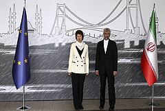 Lady Catherine Ashton und Saeed Jalili