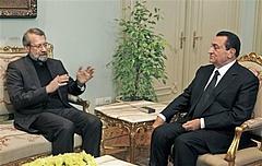 Irans Larijani und Ägyptens Mubarak