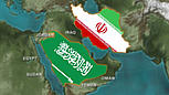 Irans und Saudi-Arabiens Flagge
