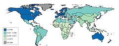 Human Development Index für das Jahr 2010