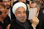 Hassan Rouhani bei der Stimmabgabe