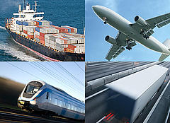 Luft Land Seetransport.