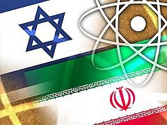 Iranische und Israelische Flagge