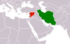 Iran und Syrien Karte