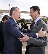 Der türkischet Ministerpräsident Recep Erdoğan und der syrische Präsident Bashar al-Assad