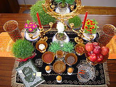 Sofreh Haft Sin Sieben S-Tafel Nowruz