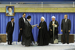 Ahmadinejad, Khamenei, Rafsanjani, Ruhani, Larijani