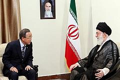 Irans Ayatollah Ali Khamenei und UN-Generalsekretär Ban Ki-Moon