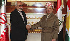 Irans Außenminister Mohammad Javad Zarif Erbil Masud Barzani Führer Präsident Autonomen Region Gebiet Kurdistan Nordirak Kurden