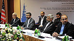 Iranisches Verhandlungsteam bei den Gesprächen mit G5+1 im Juni 2012 in Moskau