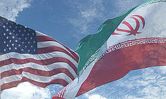 Iran, USA, Flagge