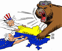 Karikatur USA Russia European Union